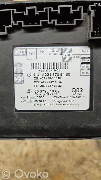 rrr-part-1830-df567742e2022319bf2a49c36c3c2d14 Mercedes-Benz S W221 Door control unit/module