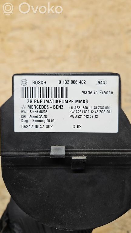 Mercedes-Benz S W221 Kesklukustus vaakumpump